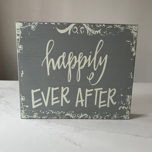 Happily Ever After Standing Wood Plaque